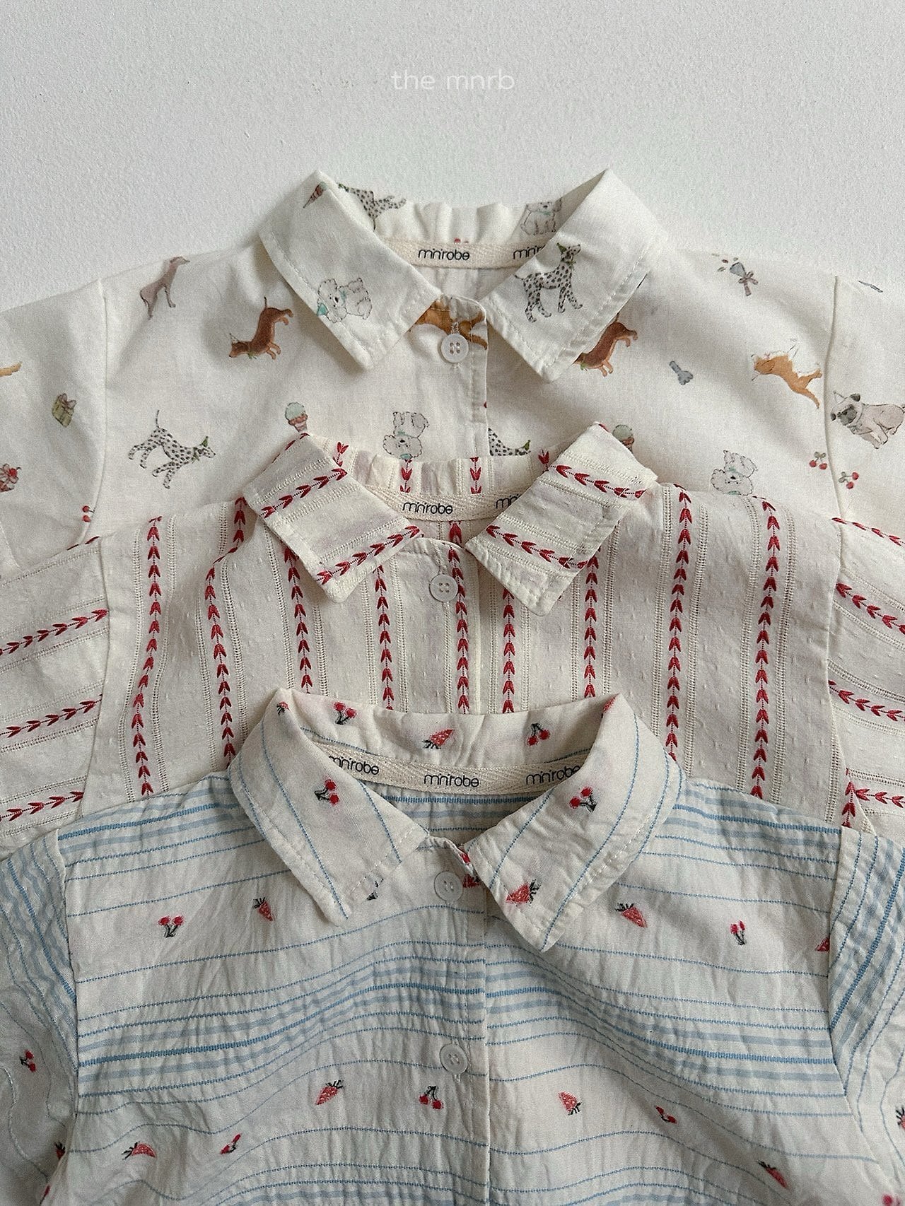 《予約》送料無料【mini robe】Multi Short-sleeve Shirt