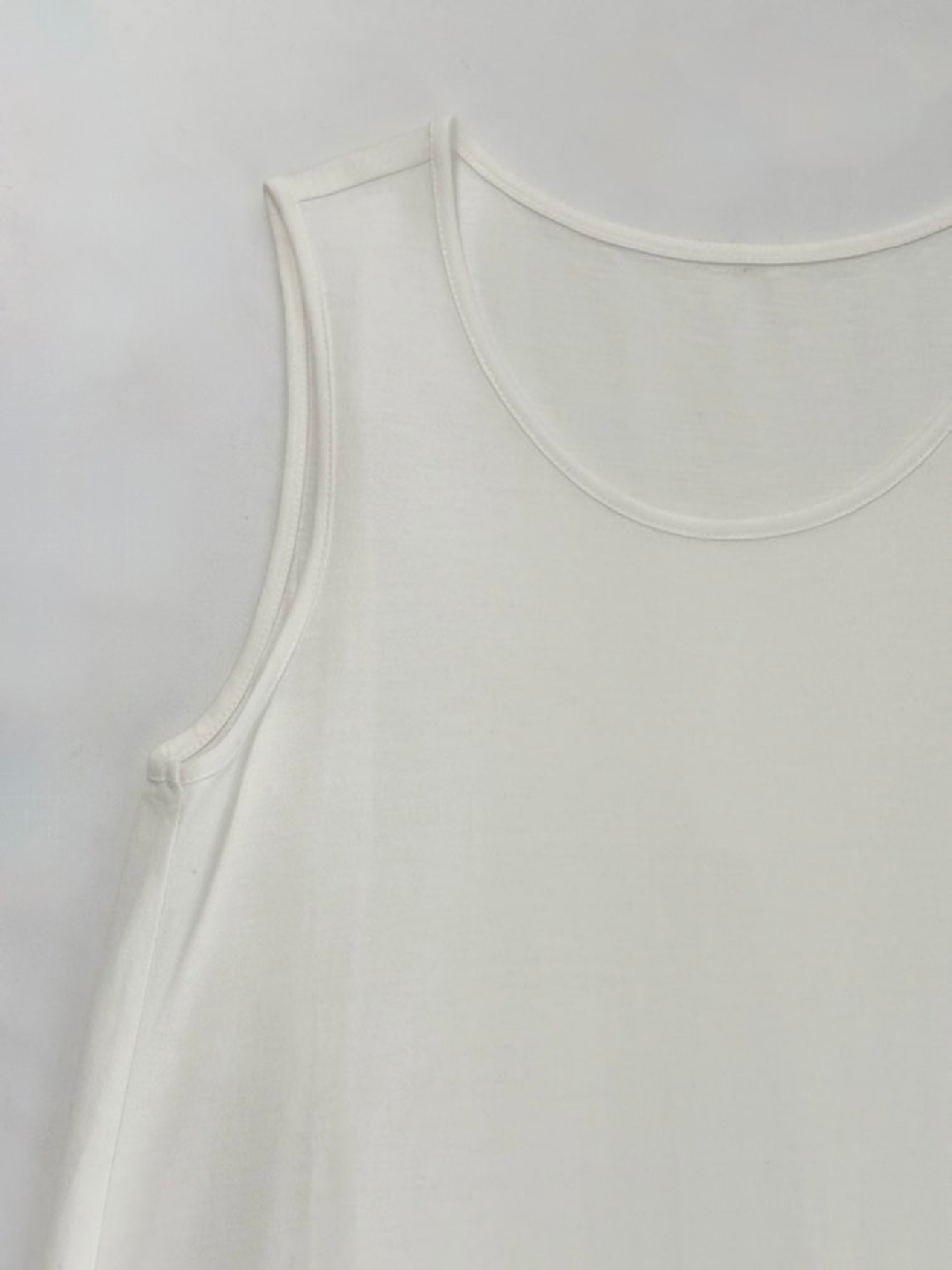 FACTORY・綿天竺　ペチワンピース・ホワイト