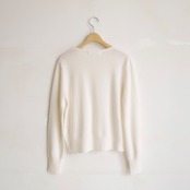one f.  Cashmere Crew Neck Cardigan