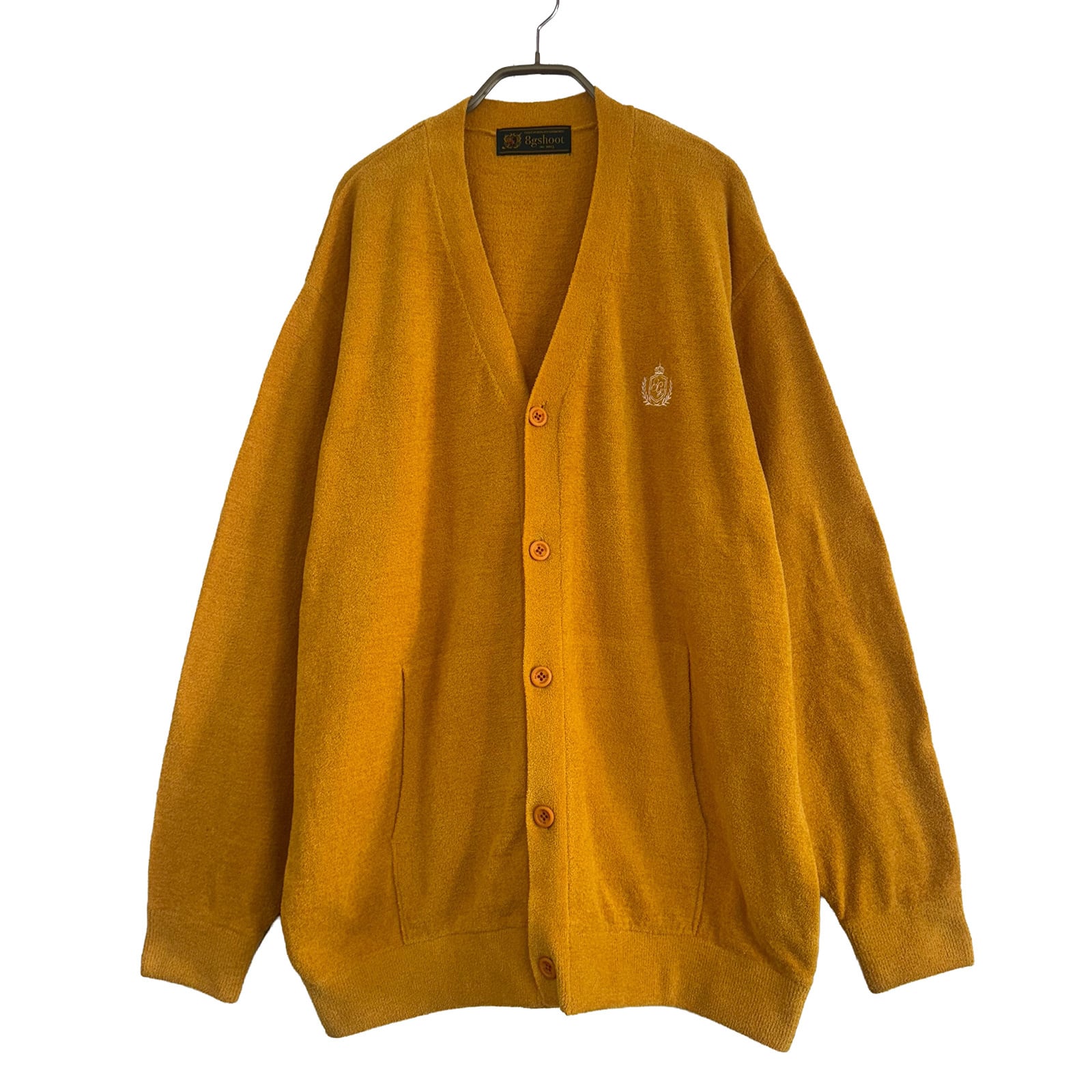8G CHENILLE KNIT CARDIGAN -MUSTARD-