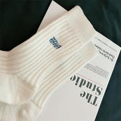 ワンポイント刺繍ソックス 3セット A4384