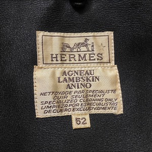 HERMES leather coat 