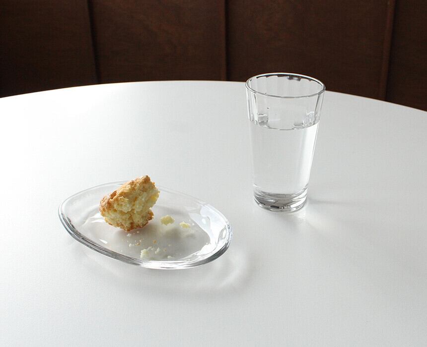 oval clear glass plate / オーバル クリア ガラス プレート トレー