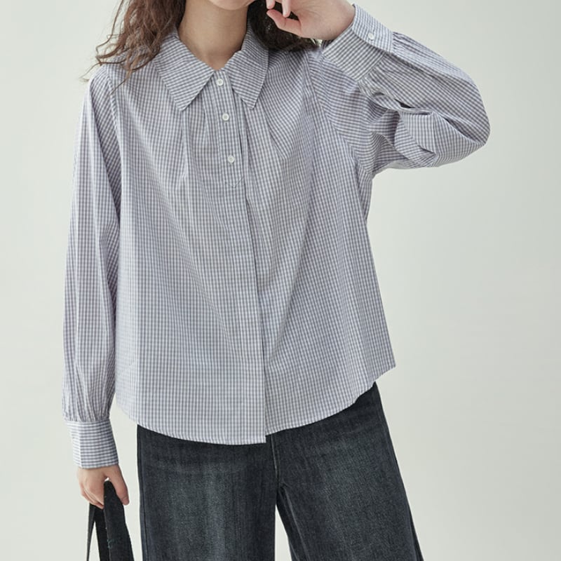 チェックデザインシャツ M1744