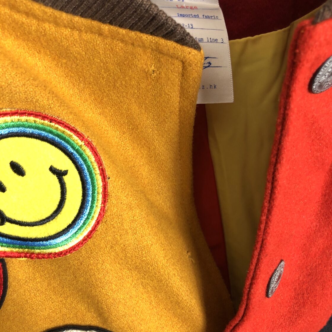 USA製ヴィンテージスタジャン 古着 希少 ゆるだぼ 80s 刺繍ロゴ t66 