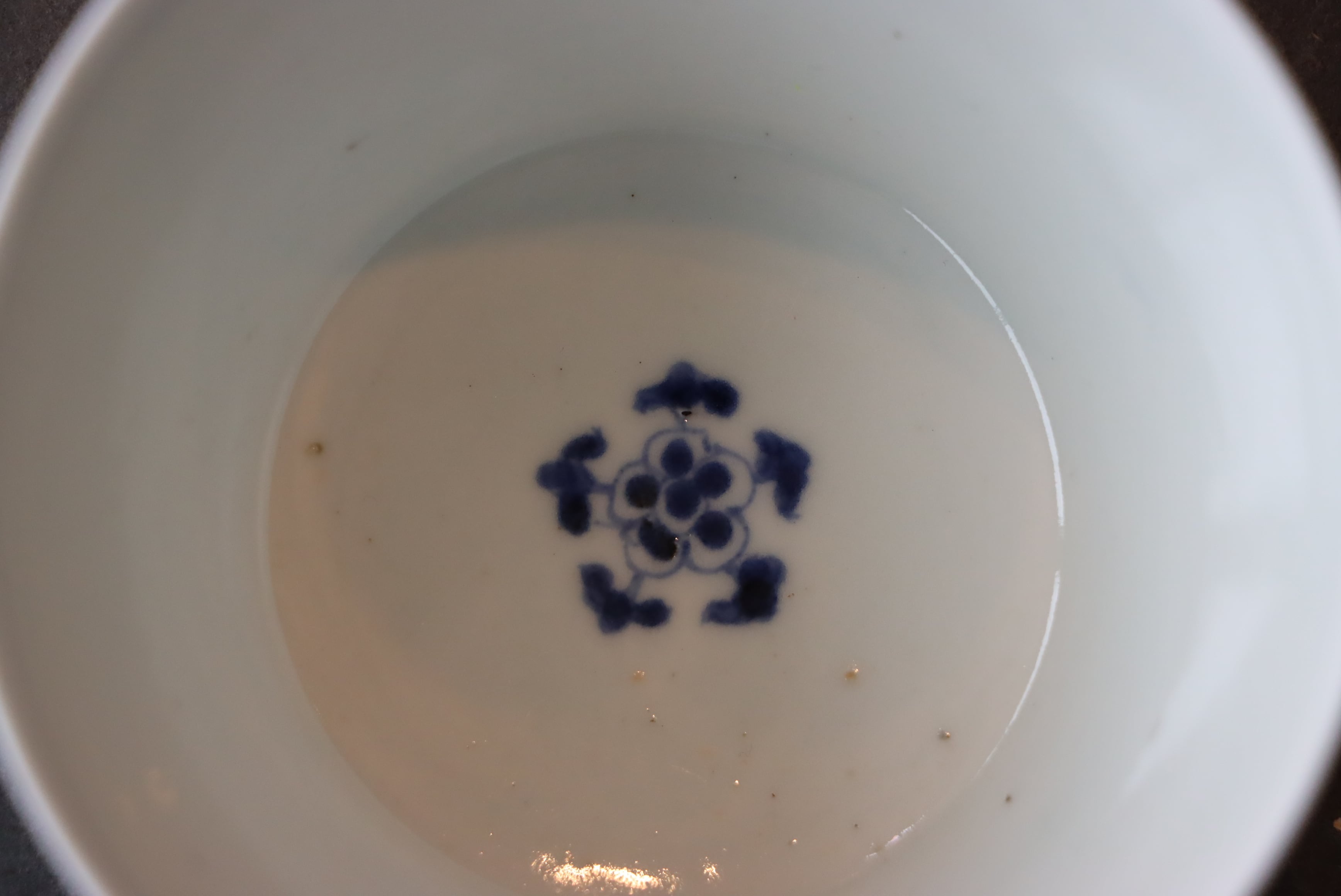 古伊万里 染付 紫陽花熨斗文 蕎麦猪口/Old Imari 