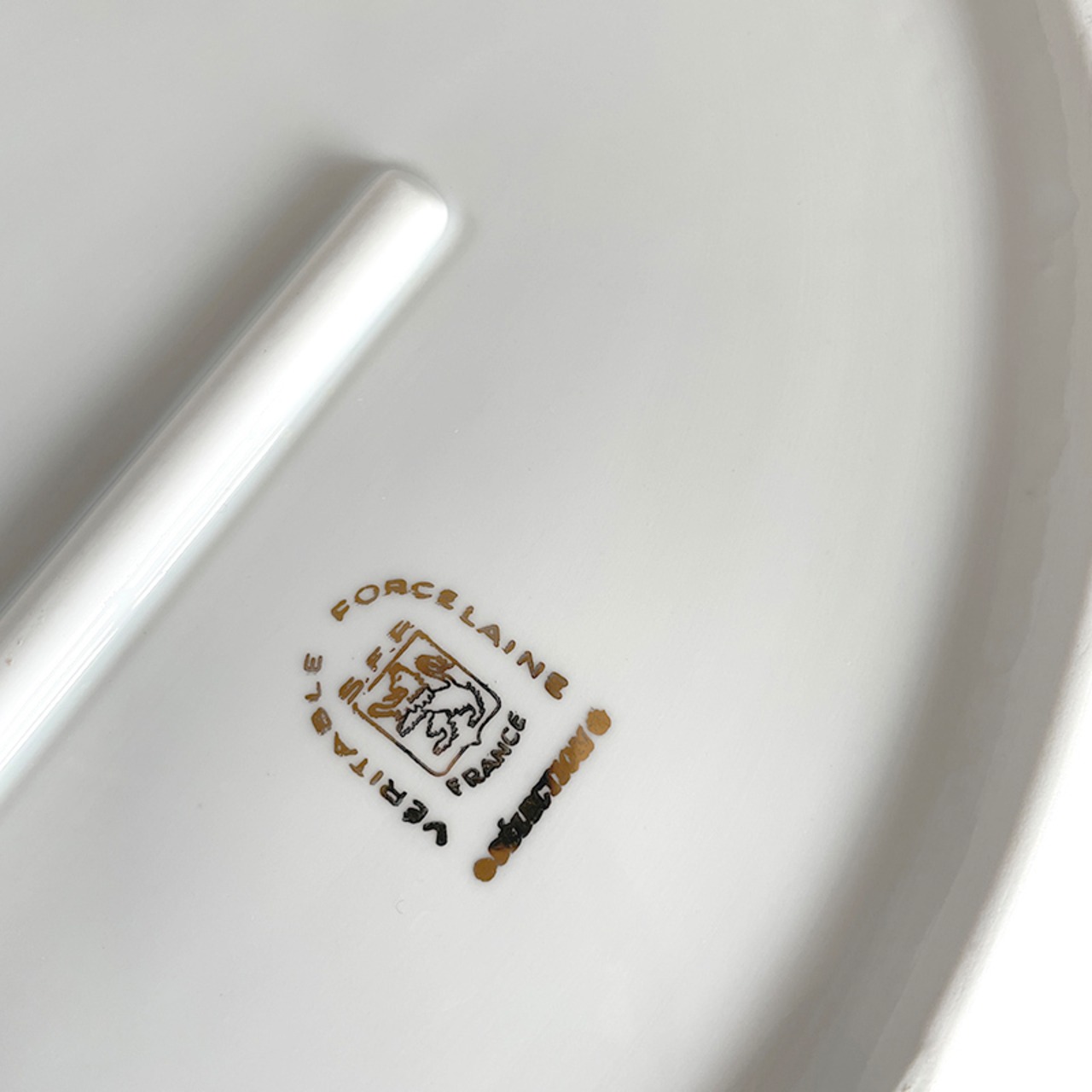 大皿オーバル型　小花散る白磁　パーティー 12TWdz14-1