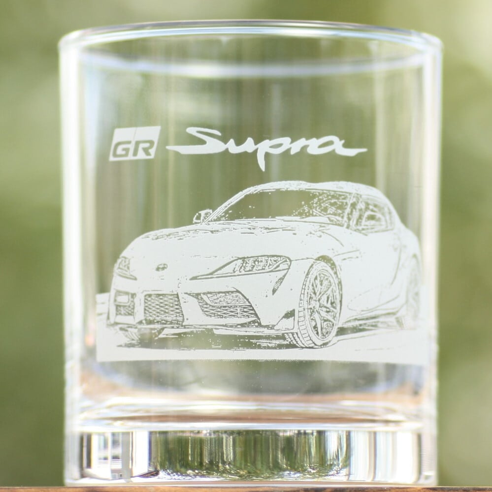 GR スープラ(Supra DB) ロックグラス 底面オリジナルメッセージ＆名
