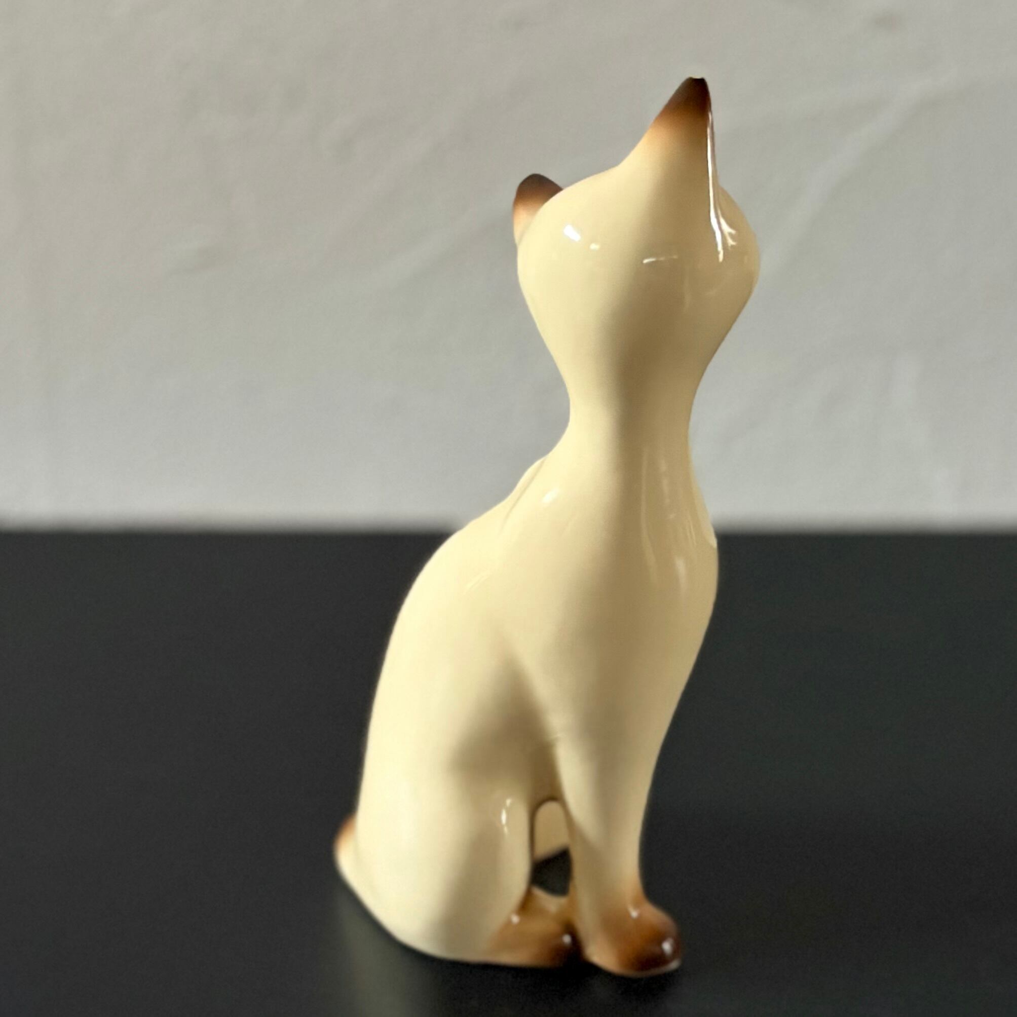 シャム猫の置物 ペア 陶器製 ヒビあり◇昭和レトロ | 古家具古道具kuon