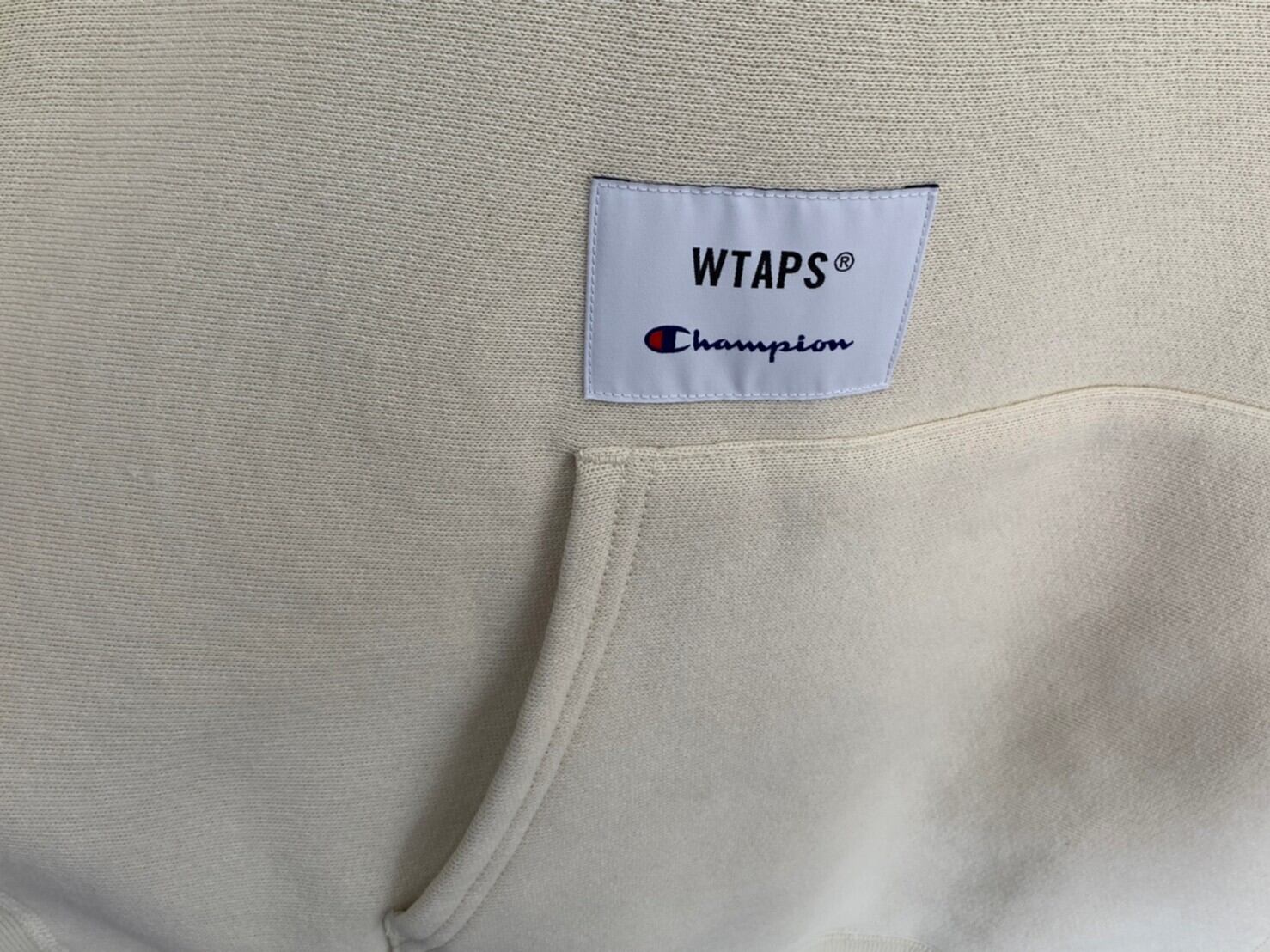 WTAPS × Champion ACADEMY HOODED REVERSE WEAVE SAND BEIGE XL 114544  