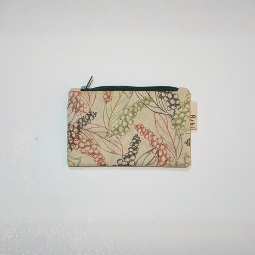 Ashi｜亜紙 Flat Pouch S＊Pepper Corn 胡椒柄 紙ポーチ  バナナ ハンドメイド