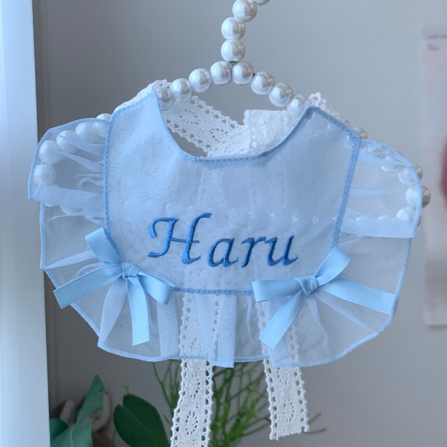 受注制作【settusettu】シースルーケープ 6color〔お名前刺繍〕