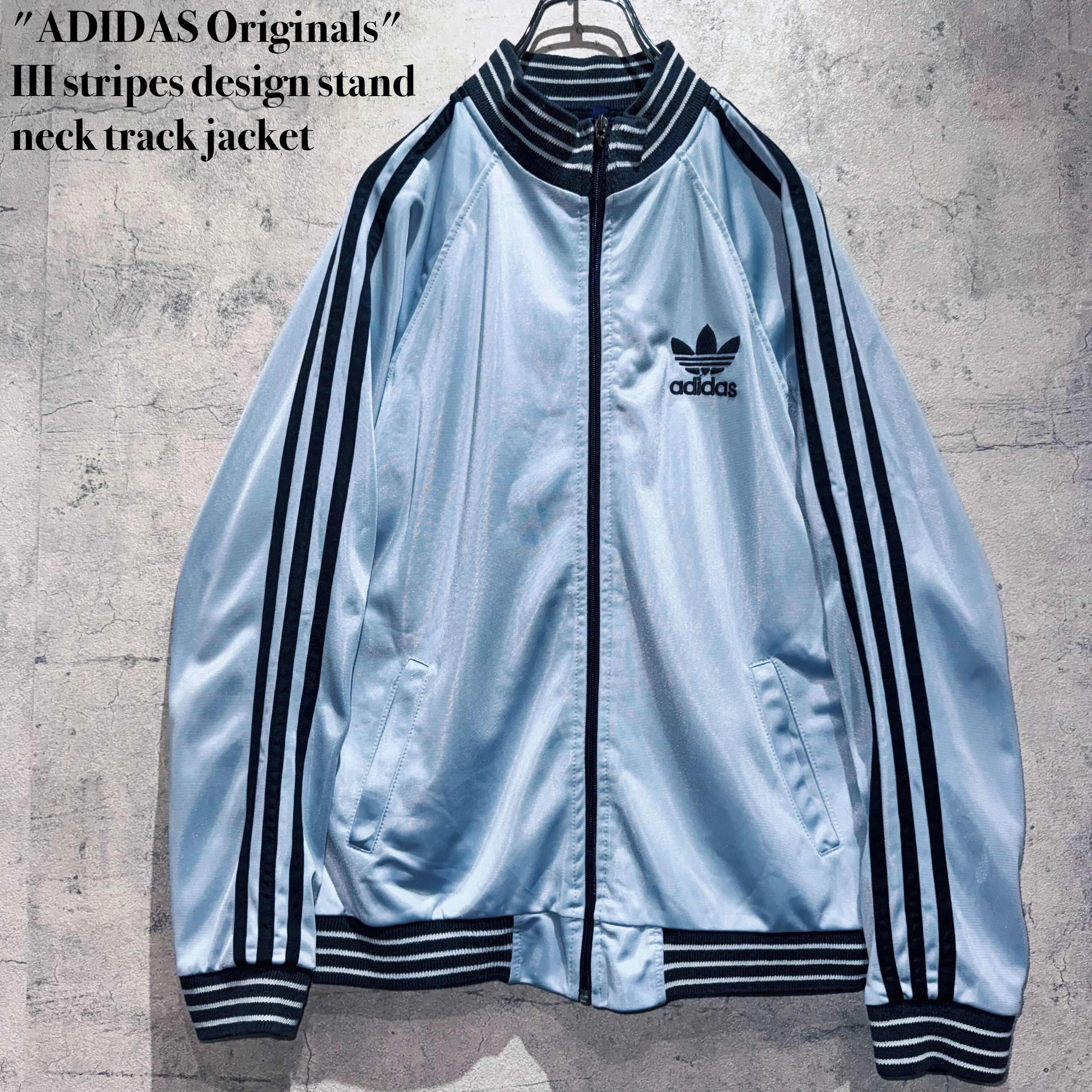 "ADIDAS Originals"III stripes design stand neck track jacket