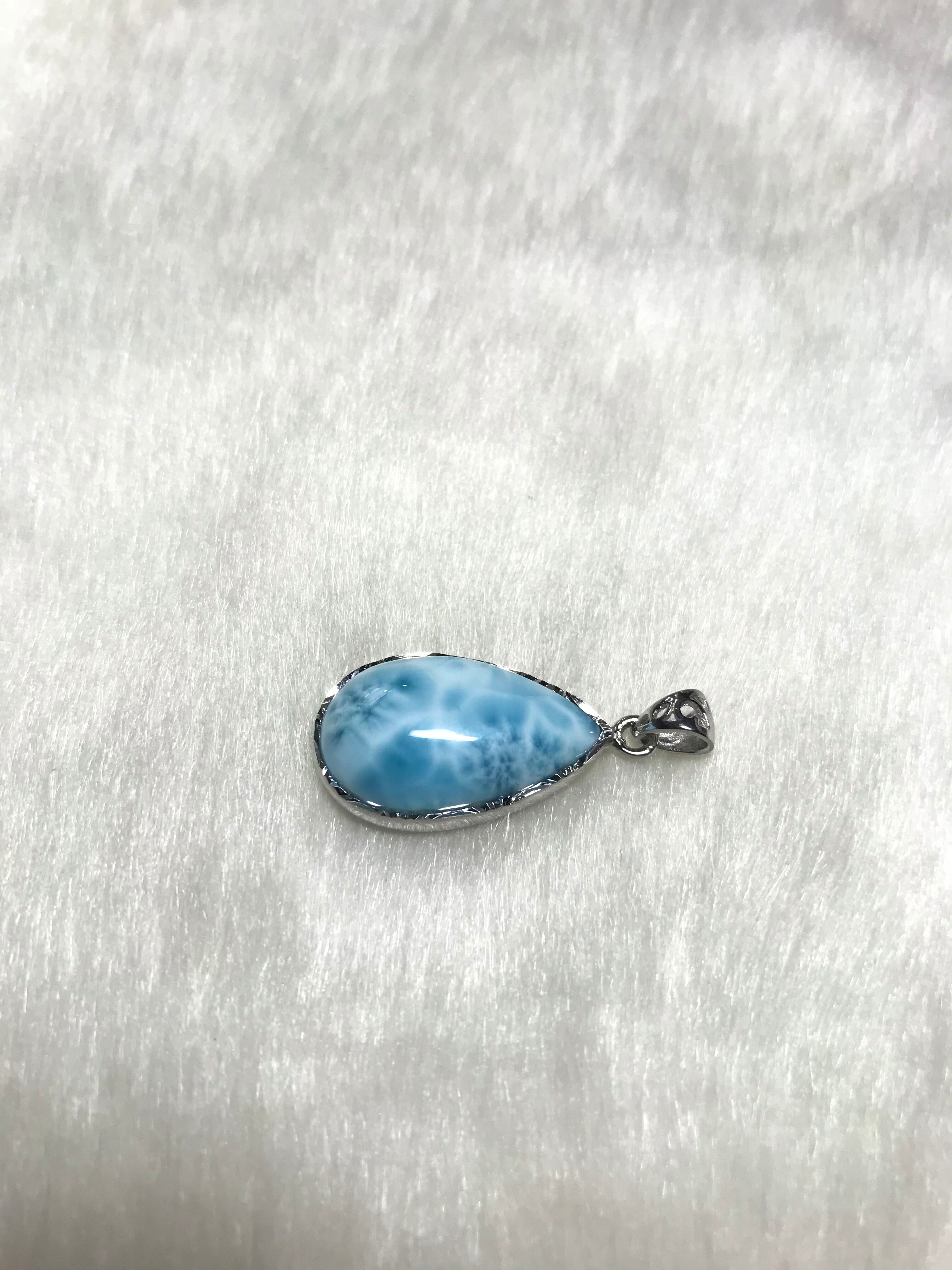 ラリマー　ペンダントトップ　P-7 ドミニカ共和国