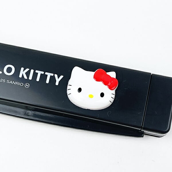 サンリオ ハローキティ 折りたたみミラー付きコーム ブラック Sanrio