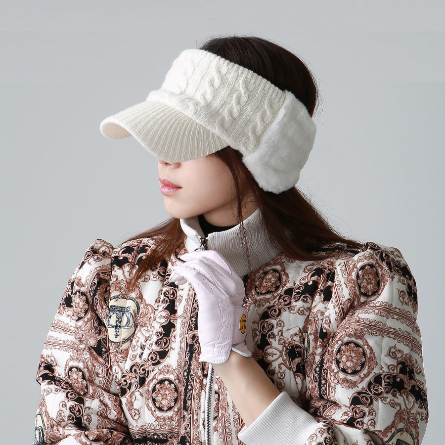 耳あて付きニットサンバイザー | Festa Golf