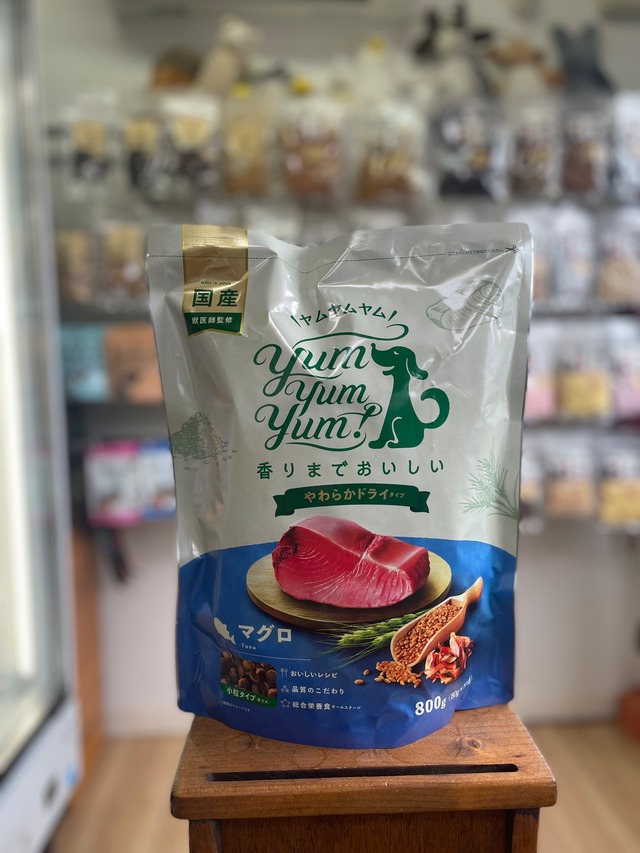 yum yum yum！(ヤムヤムヤム)　マグロやわらかドライタイプ　80g×10袋