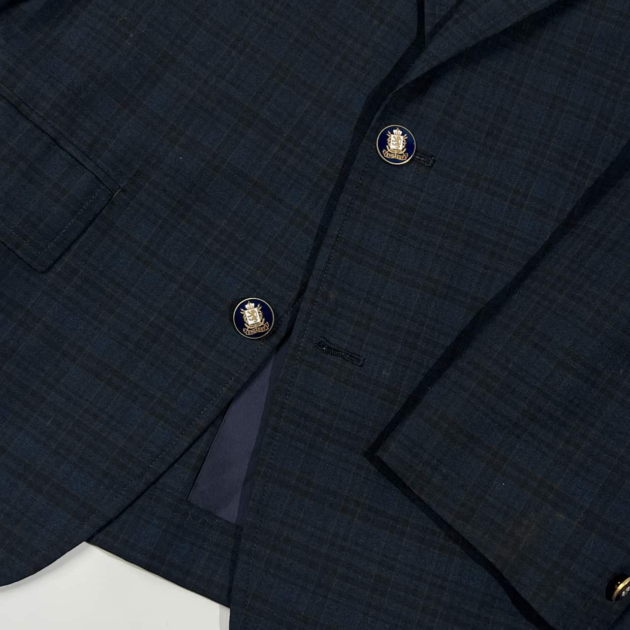 当時物 ビンテージ Clipper Club VAN JACKET ヴァンヂャケット チェック テーラードジャケット 170-90-79/ネイビー系 メンズ アイビー トラッド