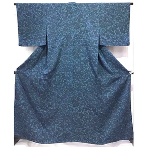 着物・小紋・単衣・青系地・No.200701-1868・梱包サイズ80