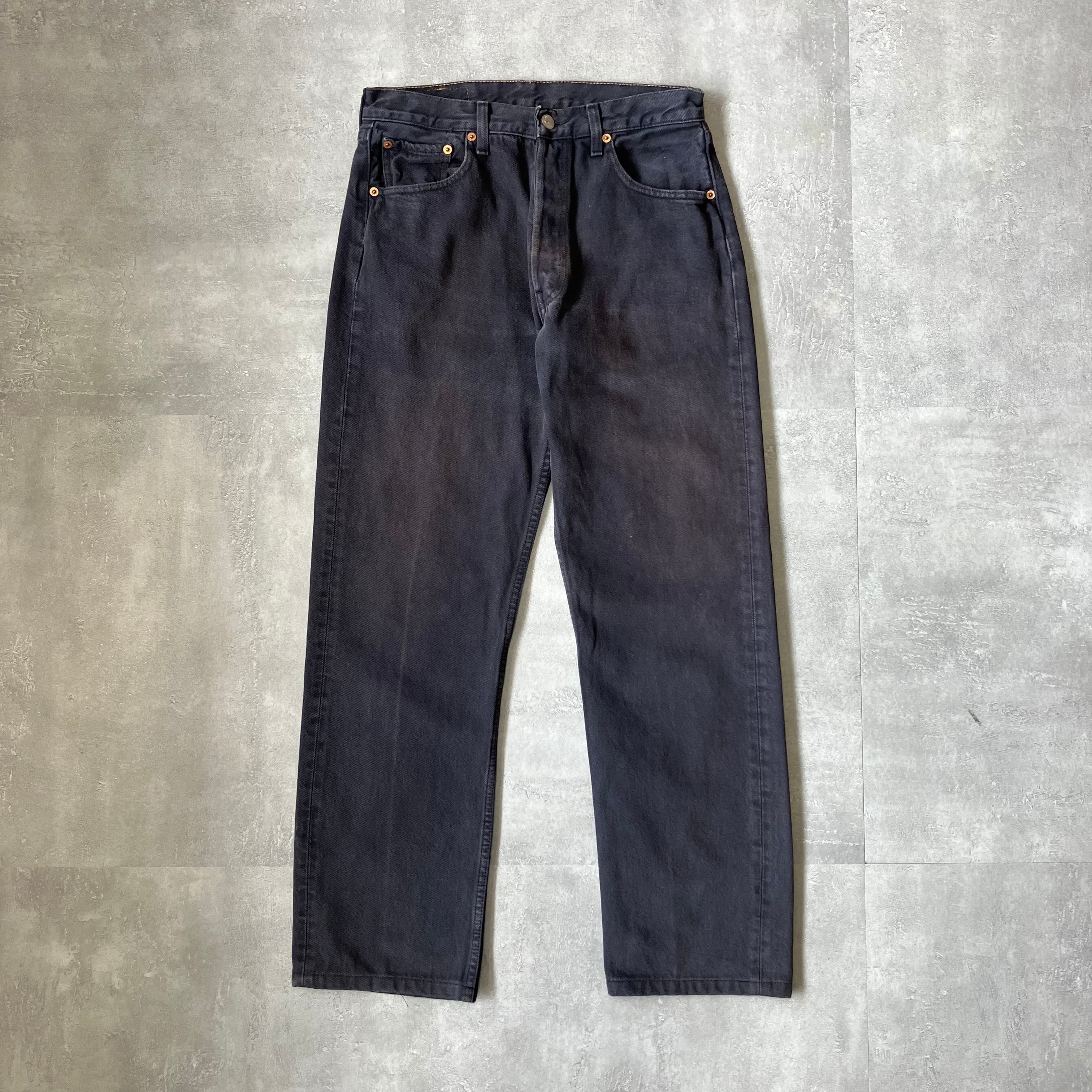 《実寸w30l29》Levi's リーバイス 501 90s ブラックデニム 後染め No.3357