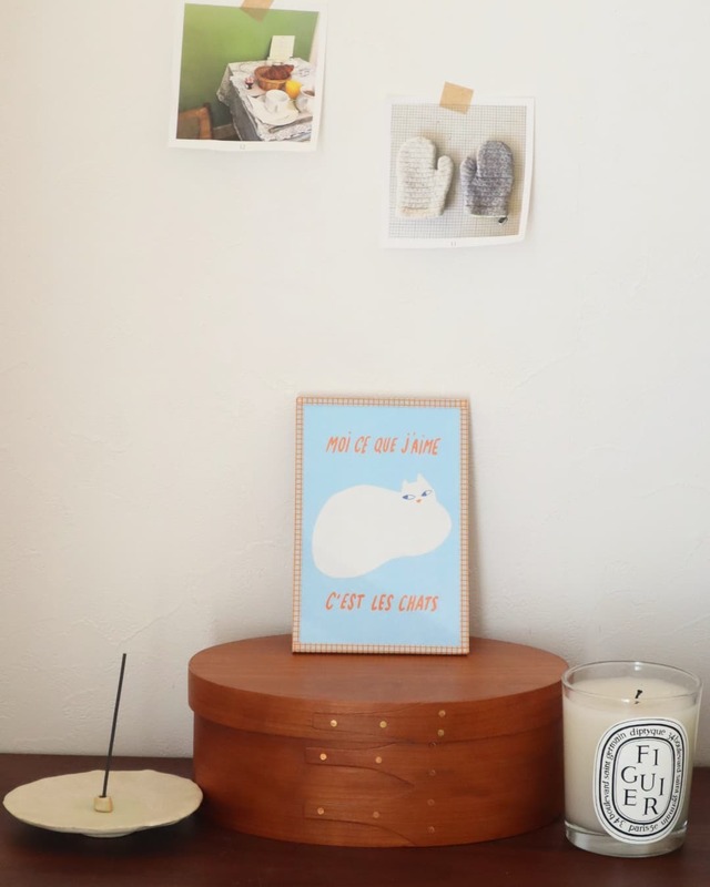 【直輸入】アパルトマンのように飾るアートボード -  LES CHATS 猫