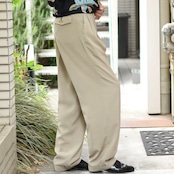 drape silhouette golf embroidery 2tuck slacks