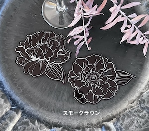 芍薬ミニプレートペアセット // NATURE(PEONY) 花・コースター・グラストッパー