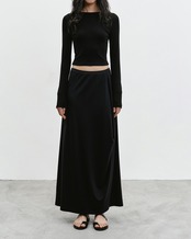 Simple a-line long skirt L0148
