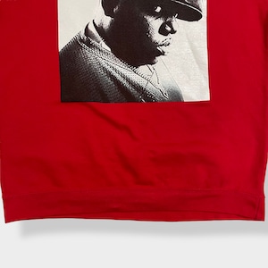 【BROOKLYN MINT】the Notorious B.I.G. Biggie ノトーリアス・B.I.G ビギー フォトプリント スウェット トレーナー プルオーバー  レッド rap ラップ hiphop ブルックリンミント US古着