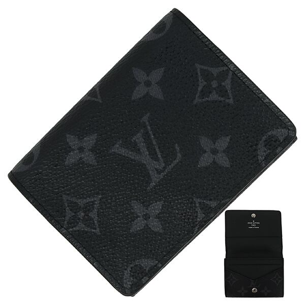 Used LOUIS VUITTON ルイヴィトン カードケース アンヴェロップ・カルト ドゥ ヴィジット モノグラムエクリプス ブラック 名刺ケース 超美品