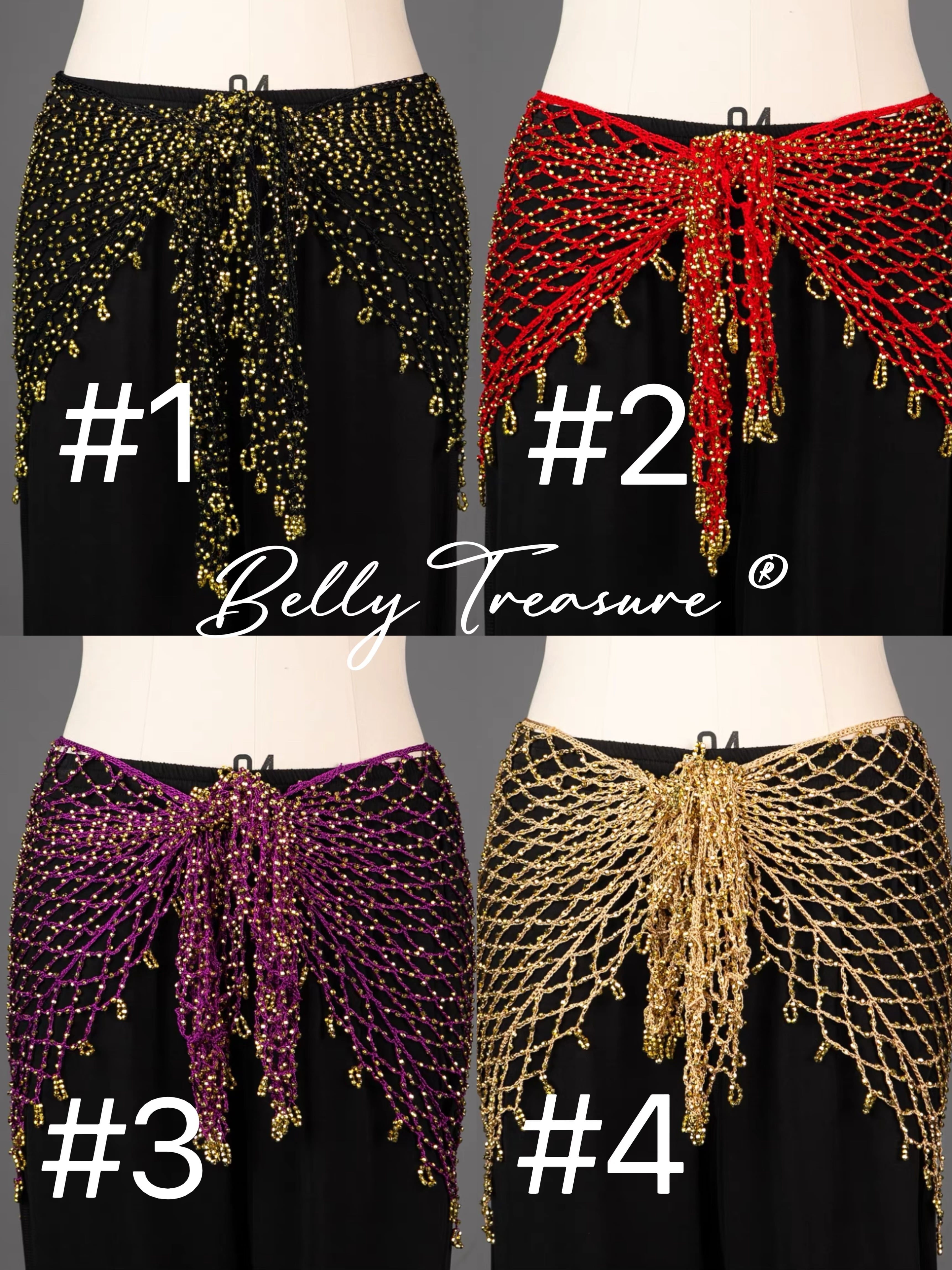 ベリーダンス ヒップスカーフ 4カラー/ゴールド QCZW YL054 202501