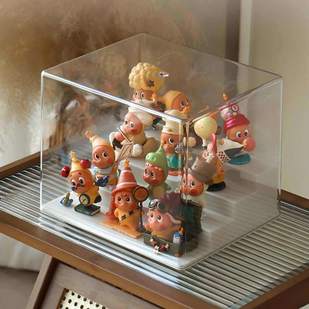 ぬいぐるみ ディスプレイケース 4段 透明 アクリル 防水防塵 収納