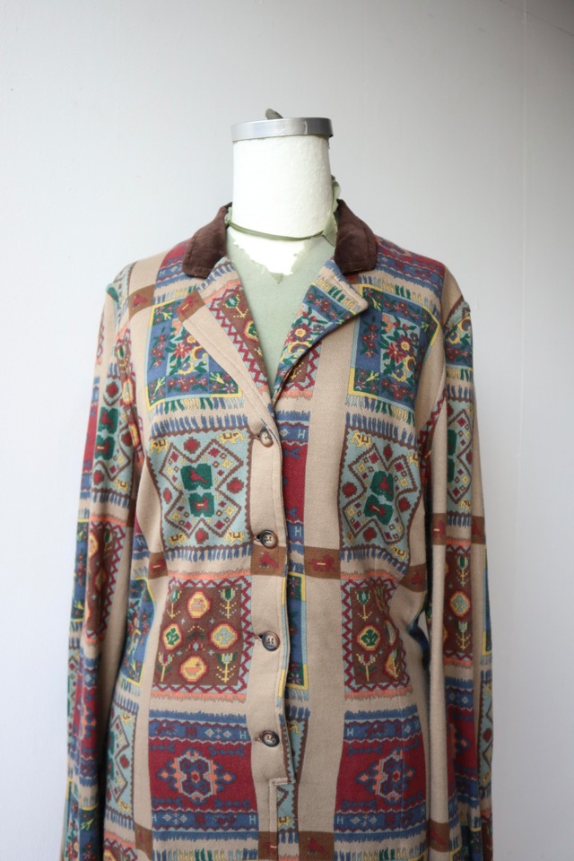 velour collar shirt one-piece - made in Italy