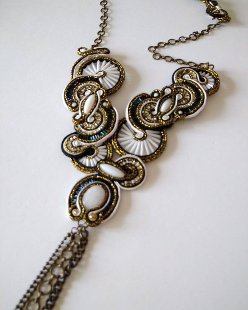Soutache Special Statement Necklace | soutache d'UDOU ソウタシエ