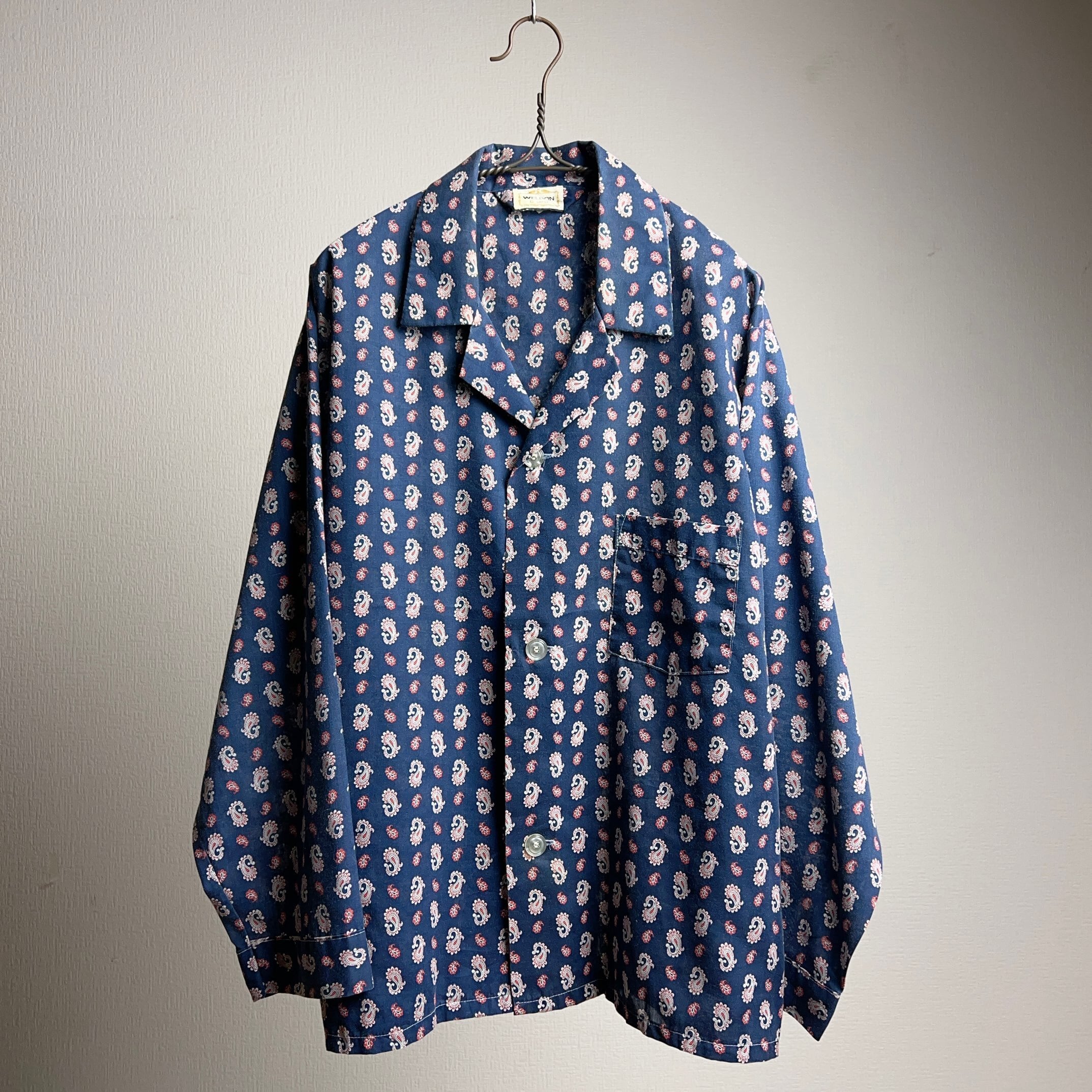 60's~70's Weldon 総柄パジャマシャツ【0821A15】【ネコポス発送 60's~70's Weldon 総柄パジャマシャツ【0821A15】【ネコポス発送