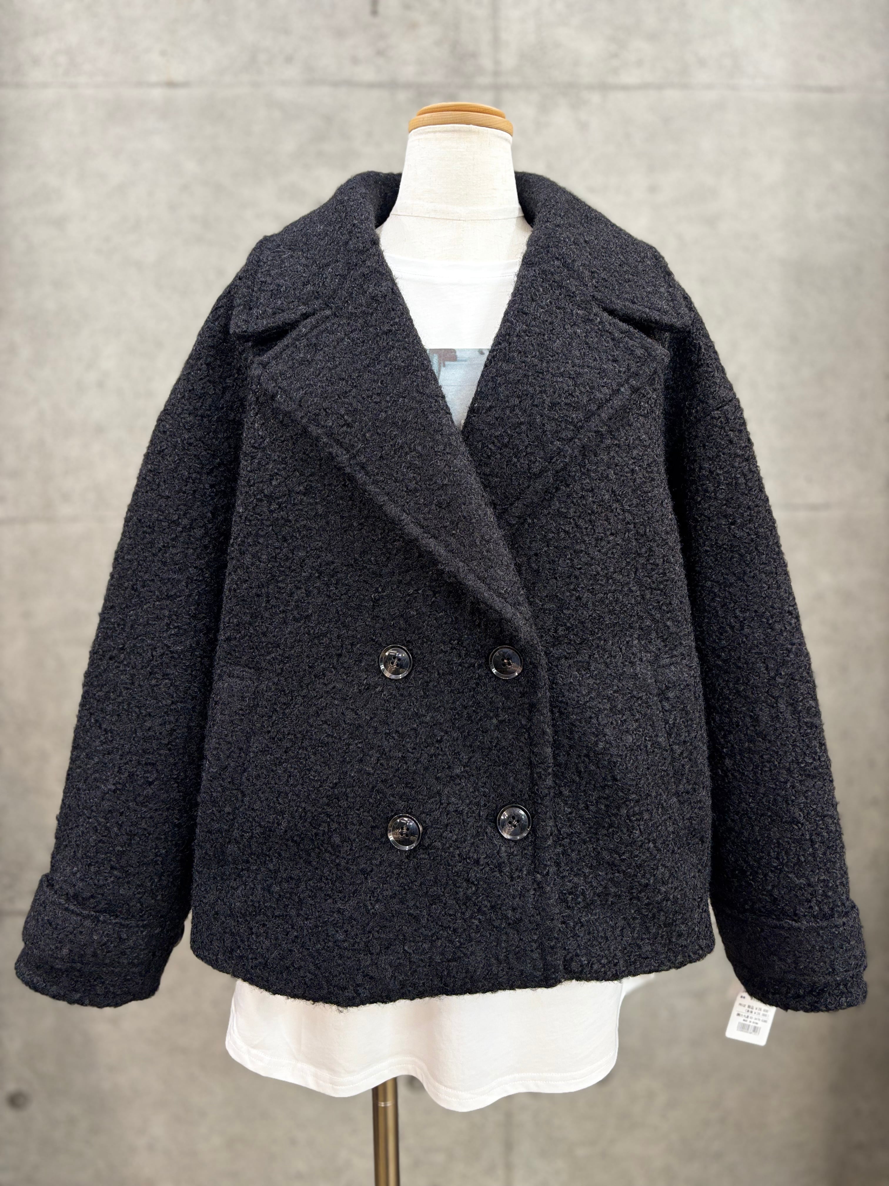 【送料無料】 HANEDAYA Select(ハネダヤセレクト) ブークレーショート丈ダウンコート ダウン 起毛 大人女子 大人カワイイ