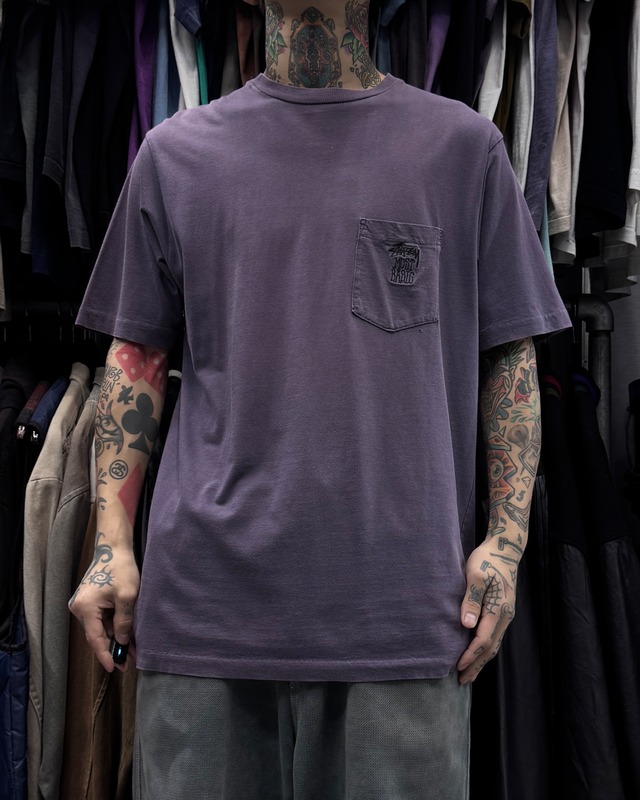 80's~90's old stussy Pocket Design Tee “黒タグ“【高円寺本店】