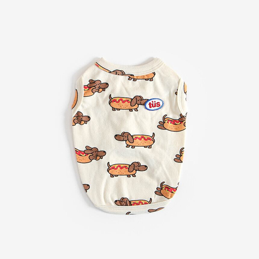 《予約》TU0011 hot dog Ttank top
