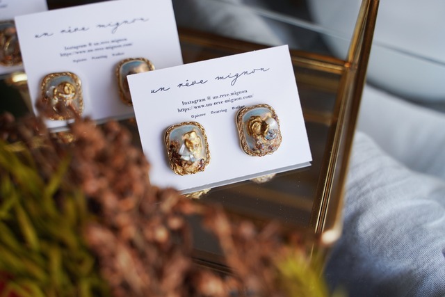 【ルネサンス no.2 /925 silver】可愛くて高級なレディースの925ピアス / アレルギー対応