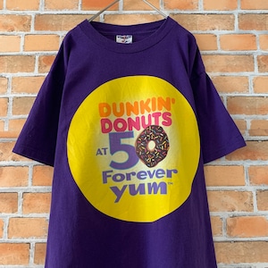 【JERZEES】 DUNKIN DONUTS Tシャツ USA製 ビッグプリント USA古着 アドバタイジング