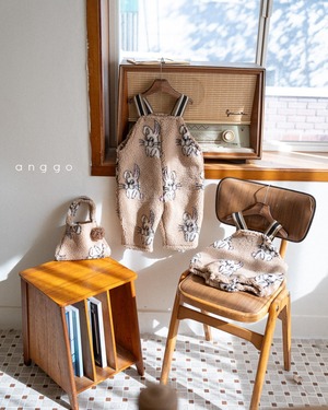 即納♡ 6-12m Maple Overall Romper  / anggo