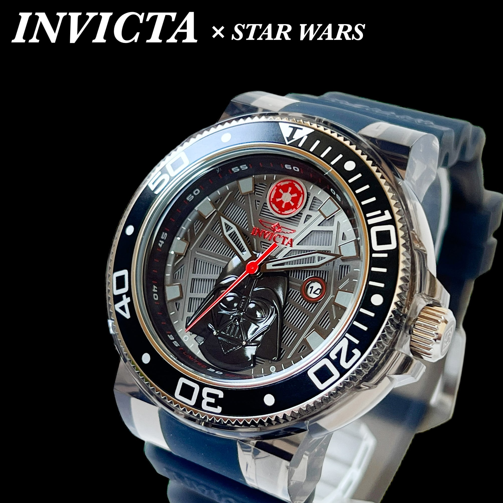 メンズ腕時計 黒 INVICTA インビクタ StarWars スター・ウォーズ ...