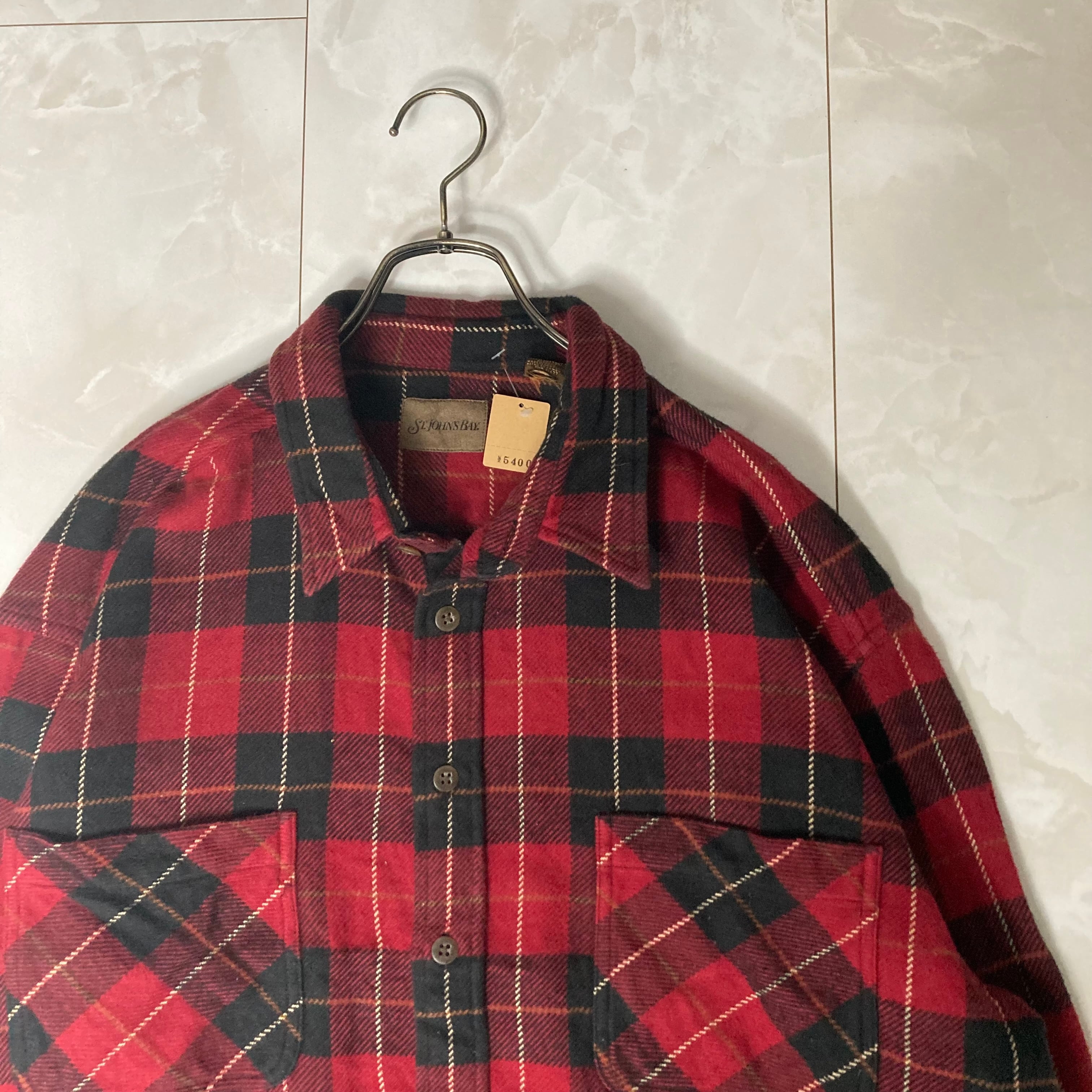 リメイク】ST JONES BAY 短丈ネルシャツ XL コットン100% チェック柄