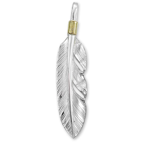 【鷲見太郎 Pendant ペンダント】Sフェザーペンダント/金巻01【送料無料】