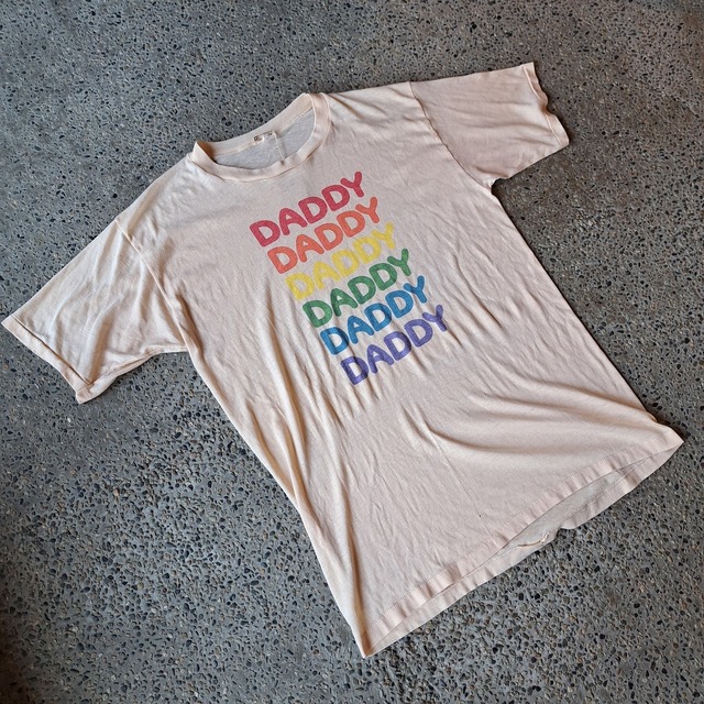 "DADDY" シングルステッチ プリントTシャツ used [207128]