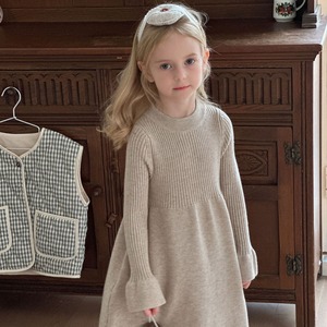 春無地ニットロングセータースカート3色