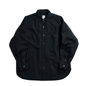 COMBED CTTN CHINO SH BZ / コーマ綿チノシャツブルゾン(NAVY)