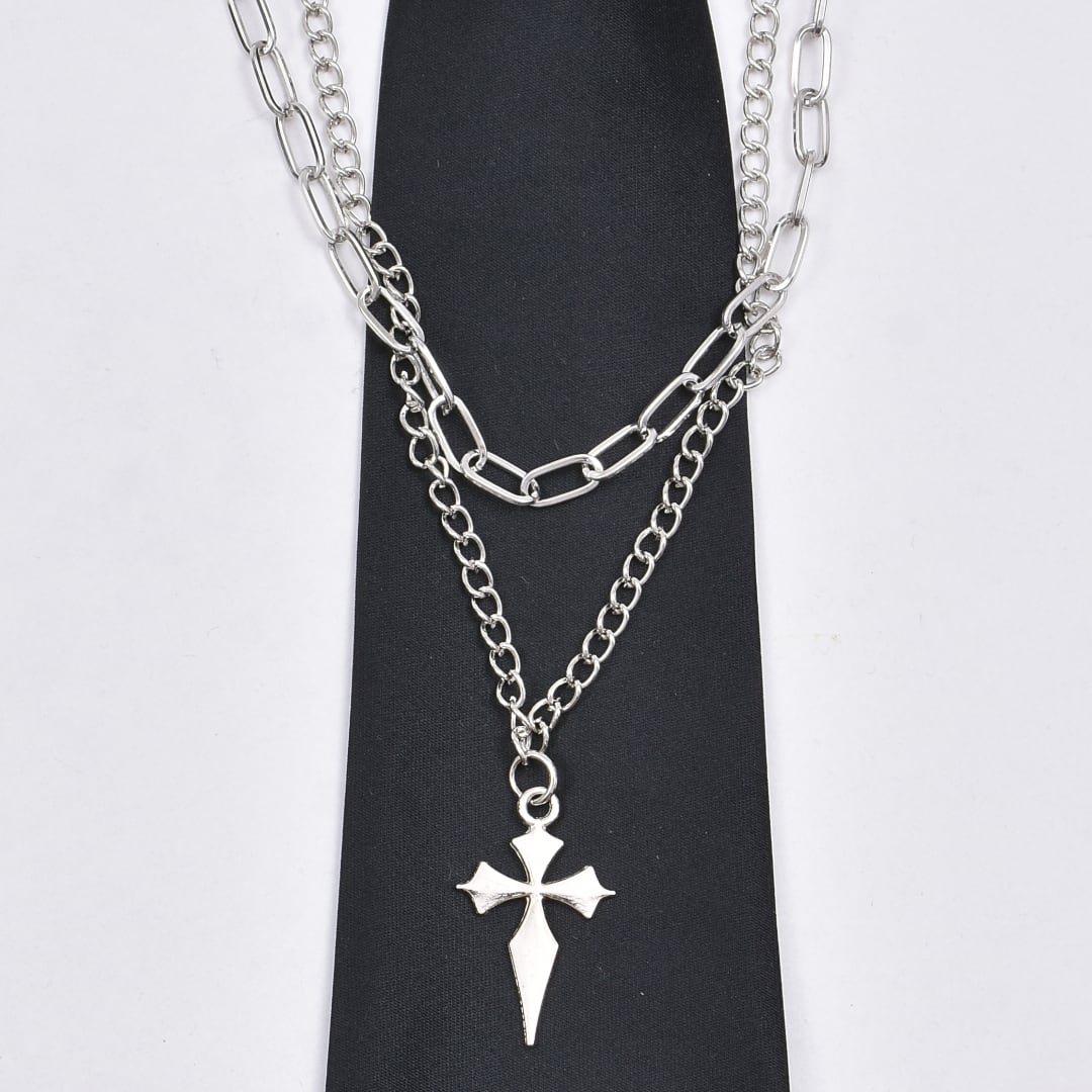 2点セット】ネクタイ×ネックレスセット(クロス刺繍) | VOLCAN&APHRODITE