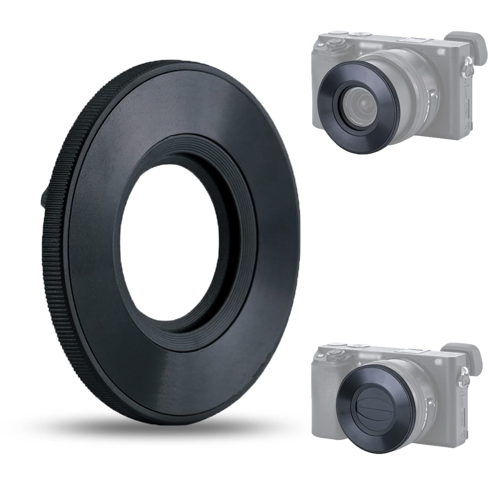 SONY E PZ 16-50mm F3.5-5.6 OSS 本体 UN メタルワイドフード 52mm ブラック UNX-5372 | PAY ID
