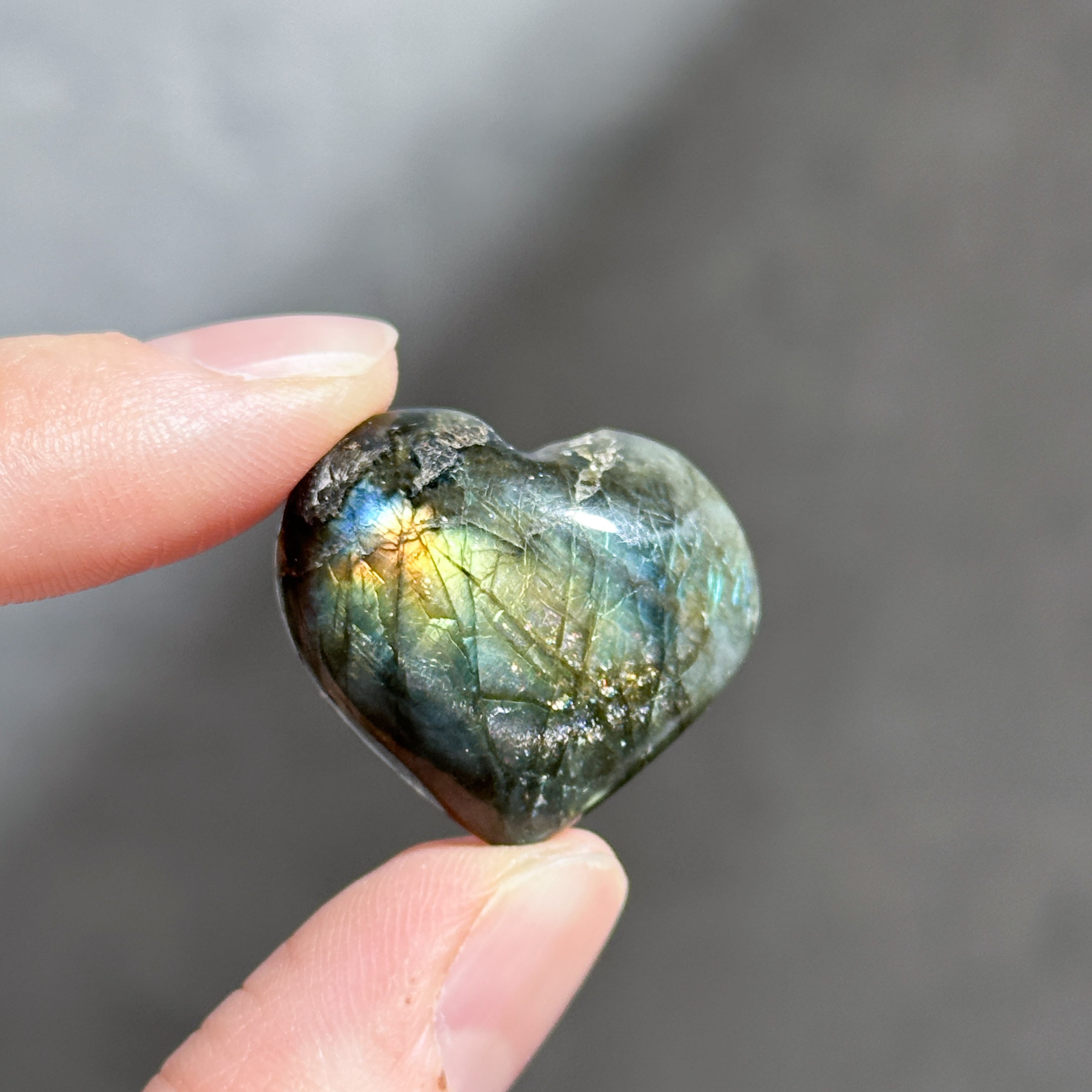 ラブラドライト ハート 92◇ Labradorite ◇天然石・鉱物